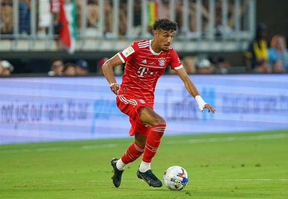 WASHINGTON, DC - JULY 20: Bayern Munich defender Noussair Mazraoui 40 moves forward during an International Friendly, Länderspiel, Nationalmannschaft match between D.C United and Bayern Munich, on Jul ...