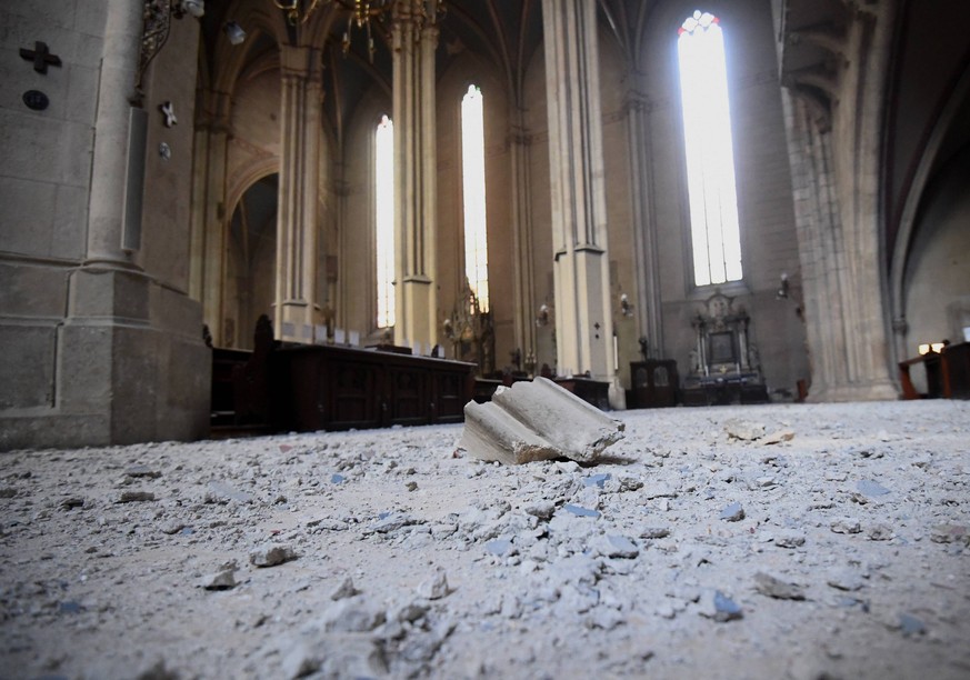 Earthquake damaged Zagreb Cathedral 22.03.2020., Croatia, Zagreb - Earthquake damaged Zagreb Cathedral. Photos of the interior. MarkoxLukunic/PIXSELL