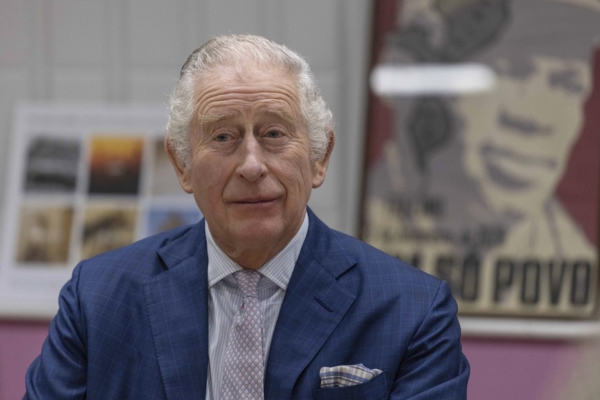 Britain&#039;s King Charles III looks on during his visit to the Africa Centre in Southwark, London, Thursday, Jan. 26, 2023. (Jack Hill/Pool Photo via AP)
