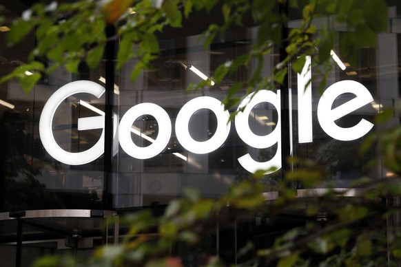 FILE - The Google logo is displayed at their offices, Nov. 1, 2018, in London. Google says, Thursday, July 20, 2023, it is in the early stages of developing artificial intelligence tools to help journ ...