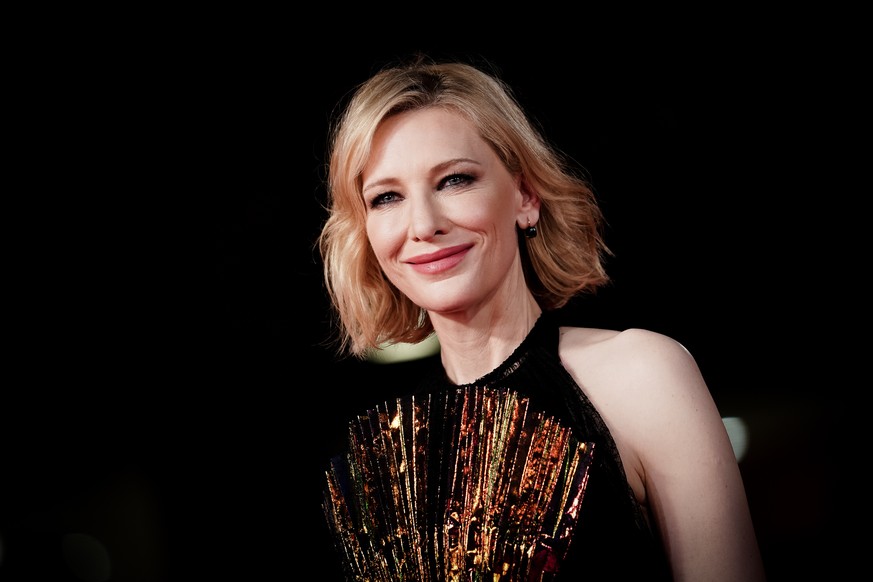 ROME, ITALY - OCTOBER 19: ( EDITOR NOTE: This image has been altered with digtal filter ) Cate Blanchett walks the red carpet ahead of the &#039;The House With A Clock In Its Walls&#039; screening dur ...