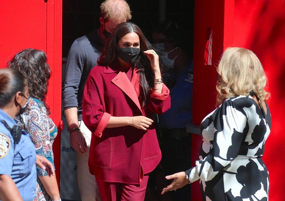 Harry And Meghan Visit A School - NYC Prince Harry and Meghan Duchess of Sussex attending a school event at PS123 in Harlem, New York, NY on September 24, 2021. Photo by Dylan Travis/ABACAPRESS.COM Ne ...