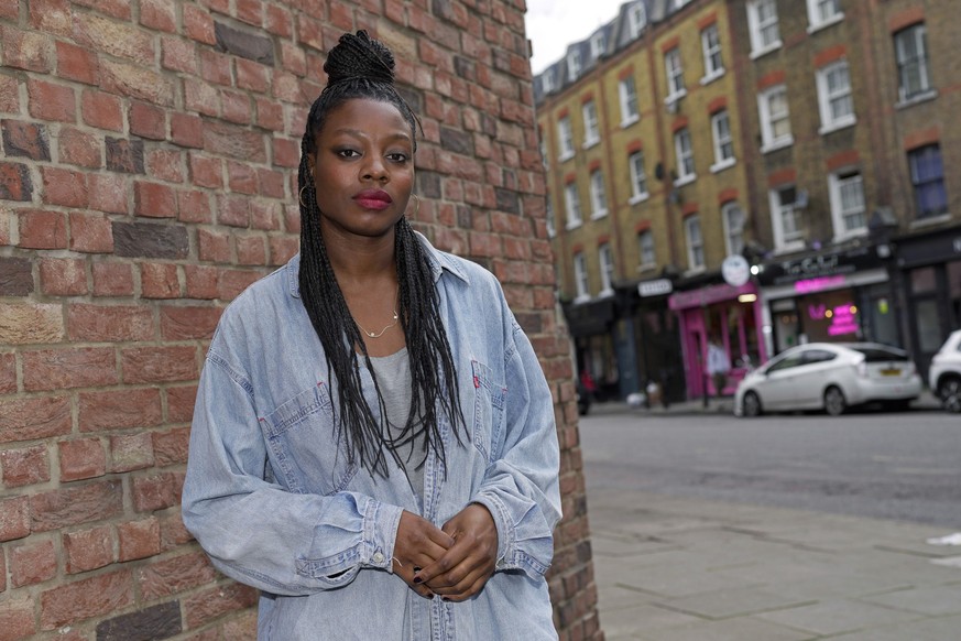 Director Nia DaCosta poses for a portrait in London on Friday, Sept. 1, 2023, to promote her film &quot;The Marvels.&quot; (AP Photo/Kin Cheung)