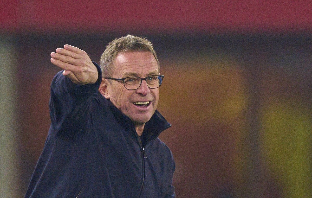 Ralf Rangnick, Trainer AUT, geste in the friendly match AUSTRIA - GERMANY