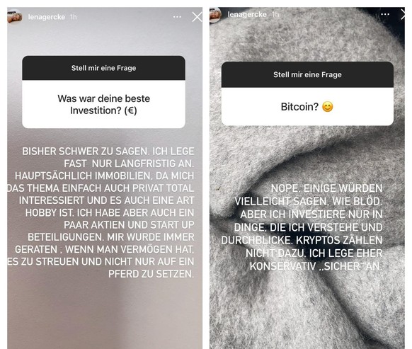 Lena Gercke startete auf Instagram eine Frage-Antwort-Runde.