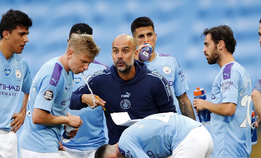 Football - 2019 / 2020 Premier League - Manchester City vs. Burnley Manchester City Manager Josep Guardiola at the Etihad Stadium. COLORSPORT/LYNNE CAMERON PUBLICATIONxNOTxINxUK