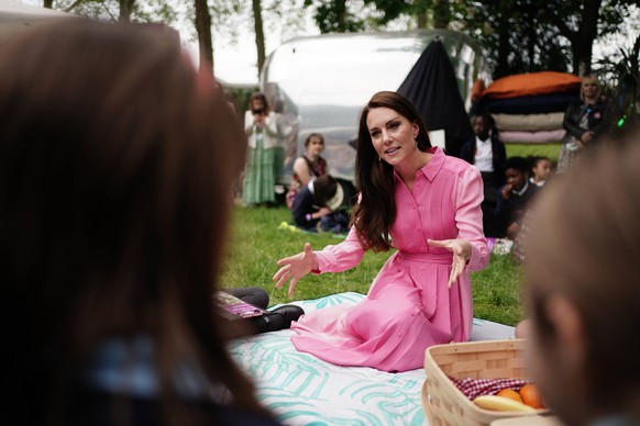 . 22/05/2023. London, United Kingdom. Kate Middleton , the Princess of Wales, at a ChildrenÕs picnic at the Chelsea Flower Show in London. PUBLICATIONxINxGERxSUIxAUTxHUNxONLY xPoolx/xi-Imagesx IIM-243 ...