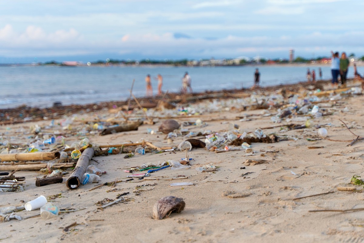 Mountains of waste and garbage on the sandy beach after the tide. Humanity is polluting the ocean. Bali, Indonesia - 11.29.2022 , 49785494.jpg, beach, ocean, sea, garbage, plastic, trash, waste, dirty ...