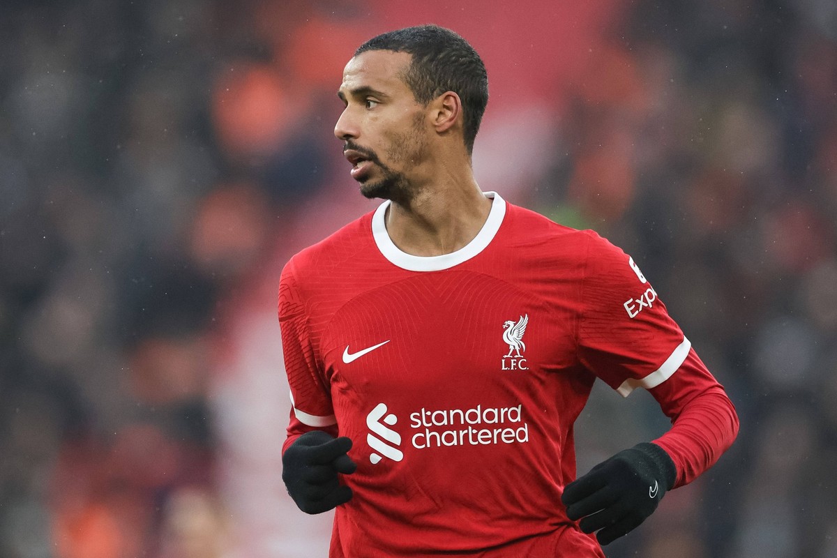Premier League Liverpool v Fulham Joel Matip 32 of Liverpool during the Premier League match Liverpool vs Fulham at Anfield, Liverpool, United Kingdom, 3rd December 2023 Photo by Mark Cosgrove/News Im ...