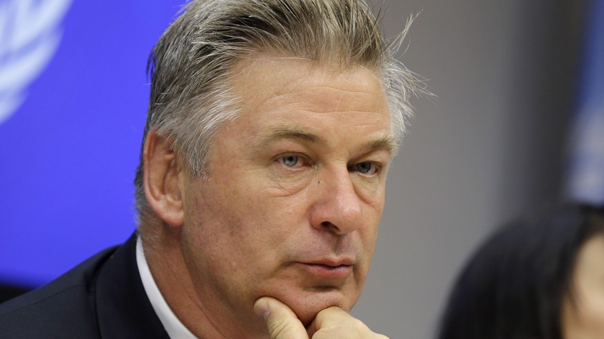 FILE - Actor Alec Baldwin attends a news conference at United Nations headquarters on Sept. 21, 2015. Baldwin said in an ABC interview that he didn&#039;t pull the trigger while on a New Mexico film s ...