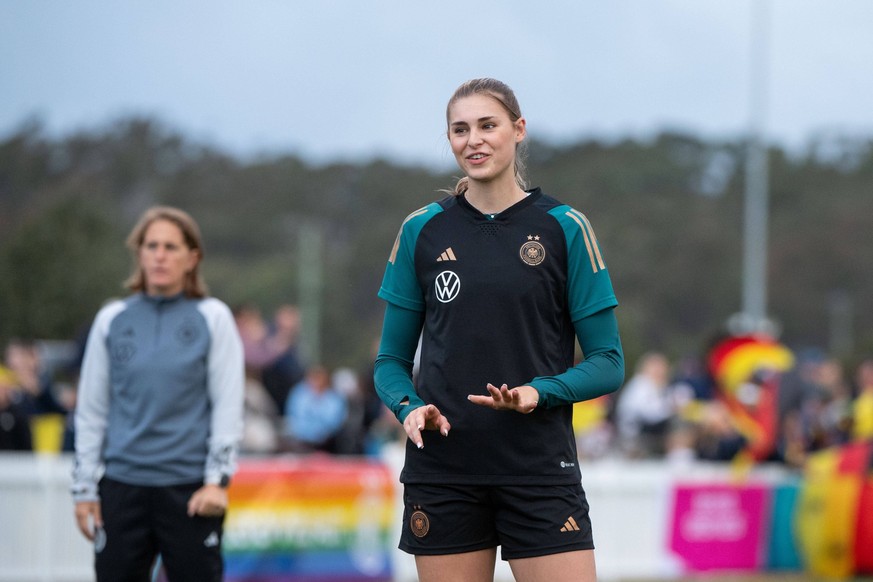 Jule Brand Deutschland, 22, AUS, Oeffentliches Training und Welcome Event DFB Frauen Nationalmannschaft Deutschland, FIFA Frauen Fussball Weltmeisterschaft Australien 2023, 16.07.2023 AUS, Oeffentlich ...