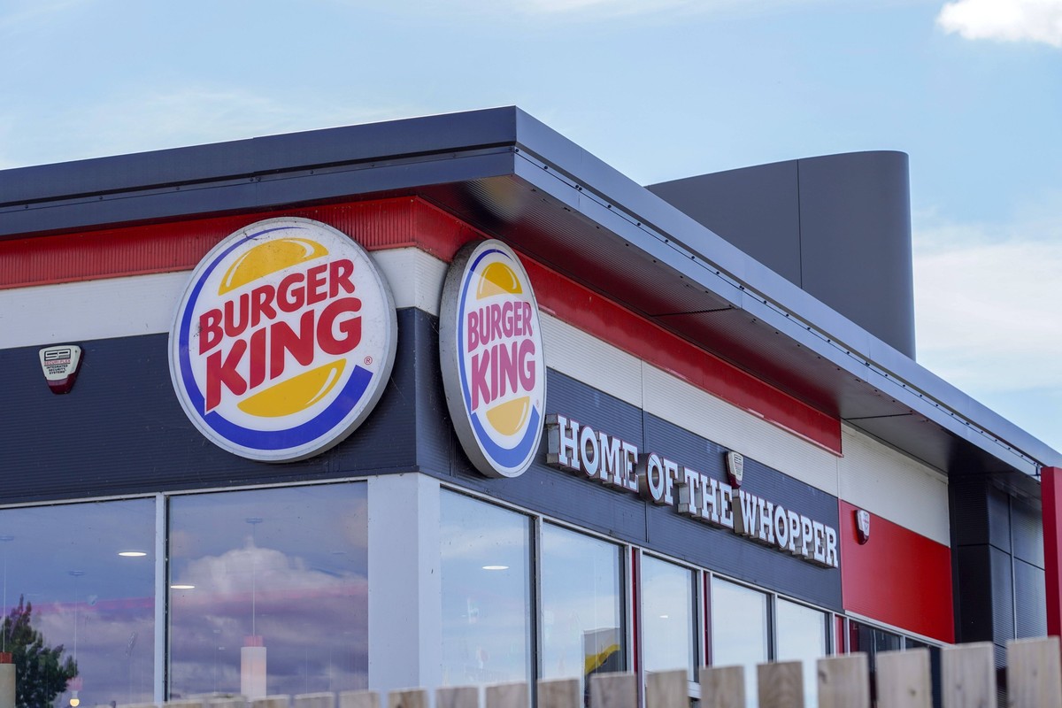 Corporate logo design sign billboard in Wakefield, United Kingdom Burger King fast food Corporate logo signs in Wakefield, South Yorkshire, United Kingdom UK in July 2025 Editorial Use Only Copyright: ...