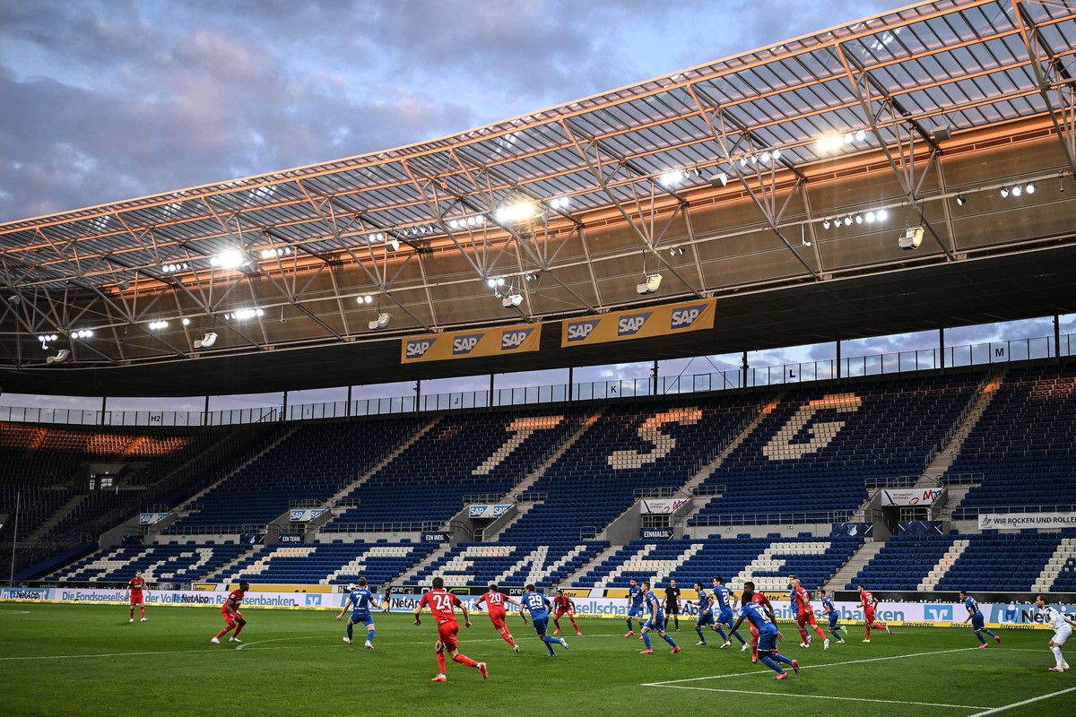 TSG 1899 Hoffenheim - 1. FC Koeln, 27.05.2020 Spielszene in der leeren PreZero Arena. Fussball: 1. Bundesliga: Saison 19/20: 28. Spieltag: TSG 1899 Hoffenheim - 1. FC Koeln, 27.05.2020 Foto: Markus Gi ...