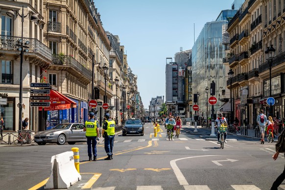 Die Rue de Rivoli wurde während der Corona-Pandemie für den Autoverkehr gesperrt.