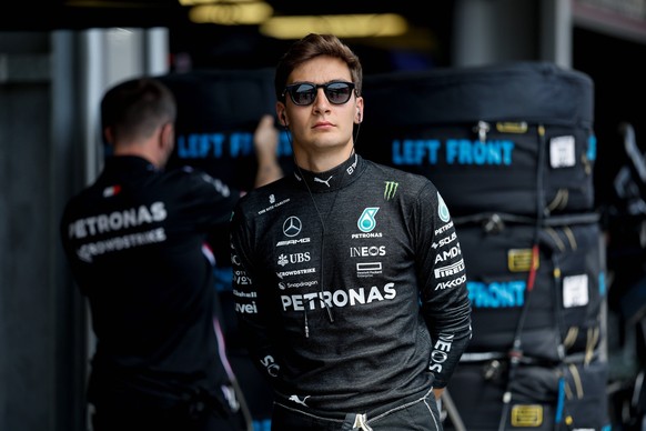 63 George Russell GBR, Mercedes-AMG Petronas F1 Team, F1 Grand Prix of Azerbaijan at Baku City Circuit on April 28, 2023 in Baku, Azerbaijan. Photo by HOCH ZWEI Baku Azerbaijan *** 63 George Russell G ...