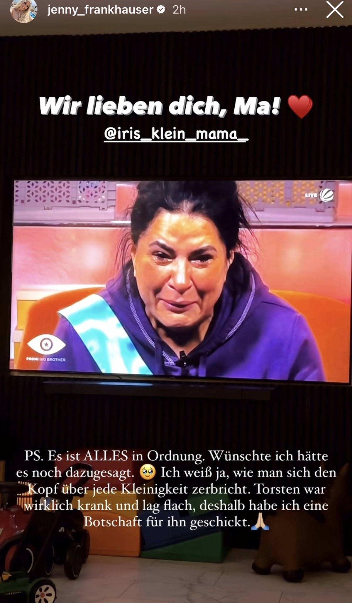 Jenny erklärt noch einmal, warum die Botschaft von ihrem Partner fehlte.
