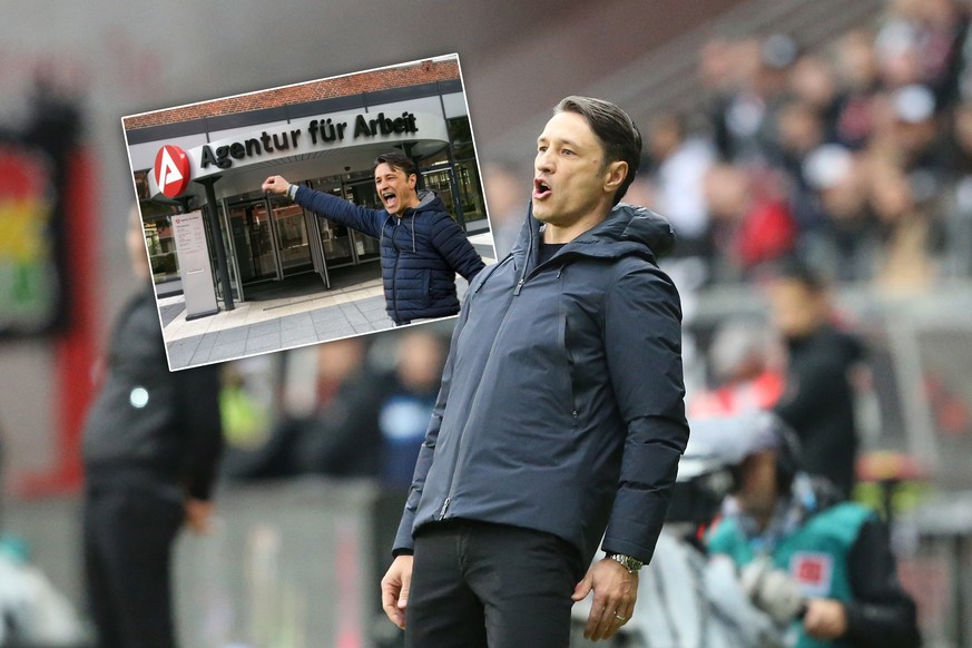 02.11.2019, xtvx, Fussball 1.Bundesliga, Eintracht Frankfurt - Bayern Muenchen emspor, v.l. Trainer Niko Kovac FC Bayern Muenchen gibt Anweisungen, gestikuliert, mit den Armen gestikulieren gives inst ...