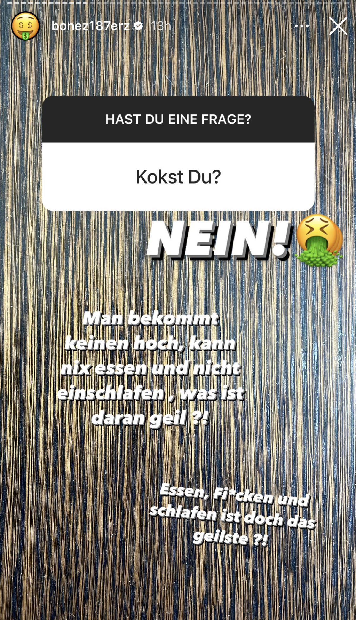 Bonez MC will nicht mit Kokain in Verbindung gebracht werden.