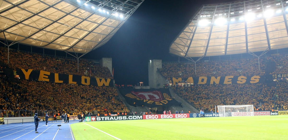 GER, 2.Runde im DFB-Pokal, Hertha BSC VS. Dynamo Dresden / 30.10.2019, OLympiastadion, Berlin, GER, 2.Runde im DFB-Pokal, Hertha BSC VS. Dynamo Dresden, DFL regulations prohibit any use of photographs ...