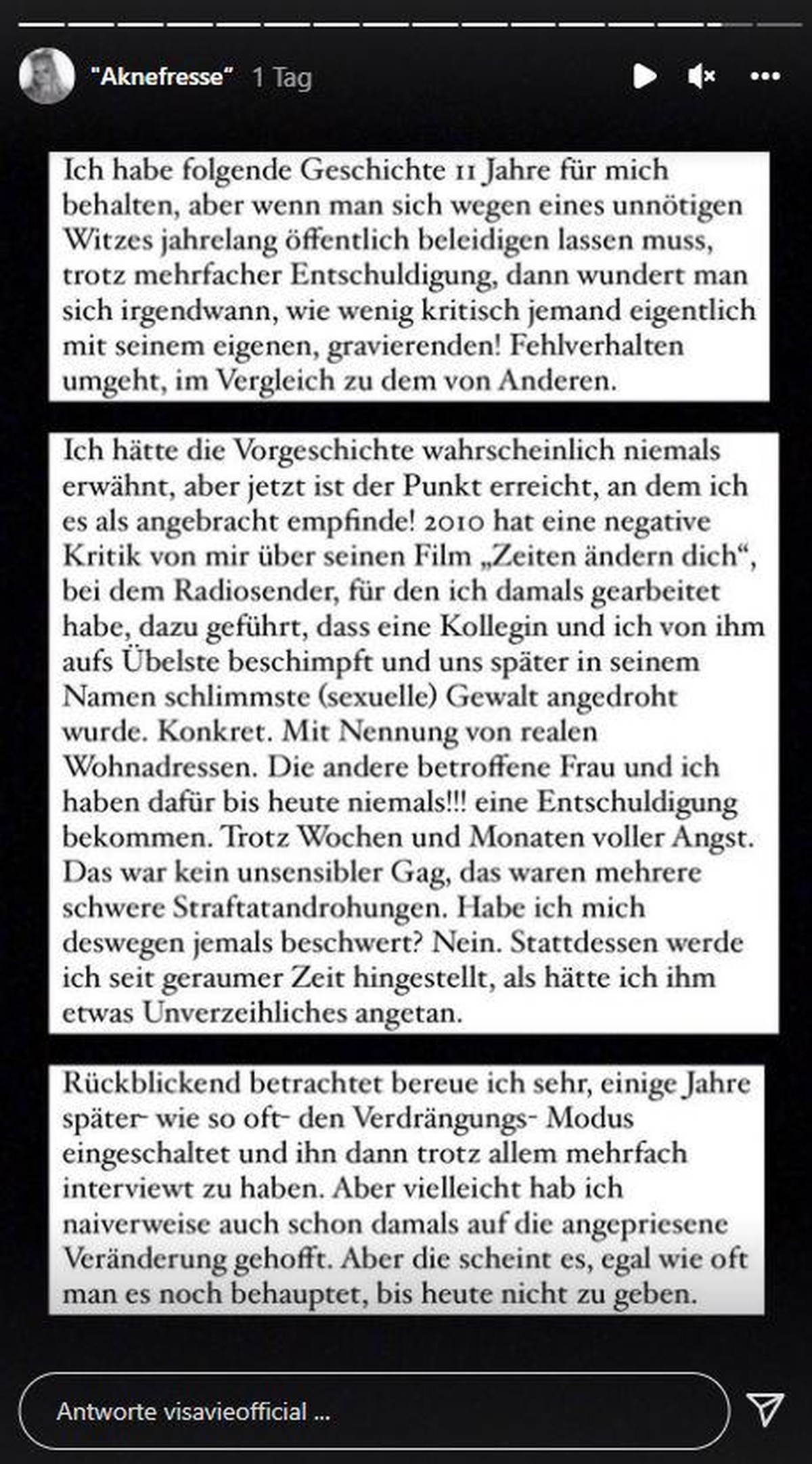 Visa Vie macht eine elf Jahre alte Vorgeschichte mit Bushido öffentlich.