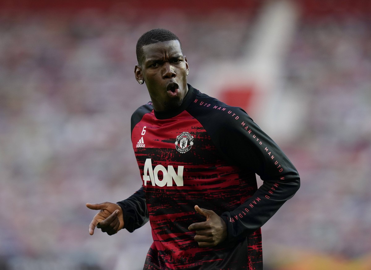 Paul Pogba of Manchester United, ManU named on the bench warms up before the UEFA Europa League match at Old Trafford, Manchester. Picture date: 5th August 2020. Picture credit should read: Andrew Yat ...