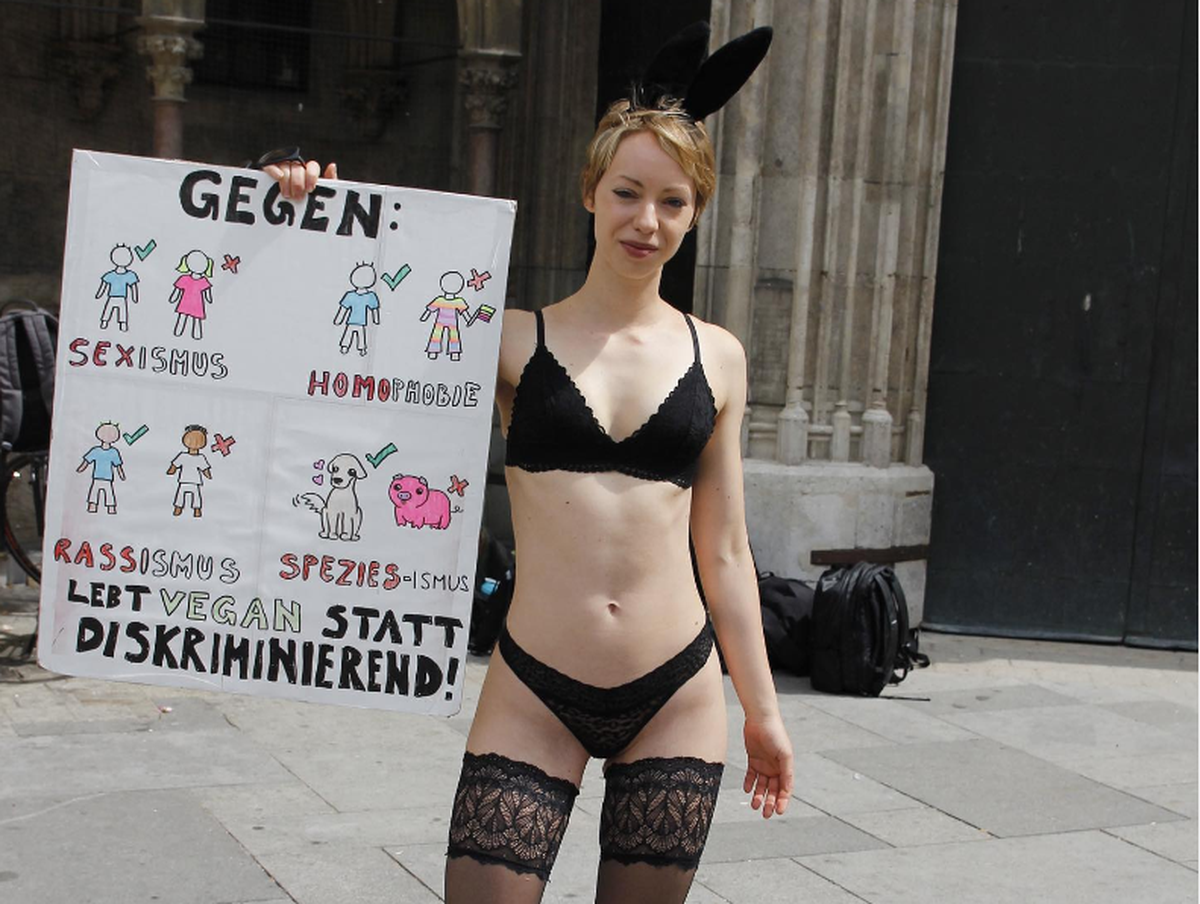 Die militante Veganerin, Influencerin aus der Schweiz
