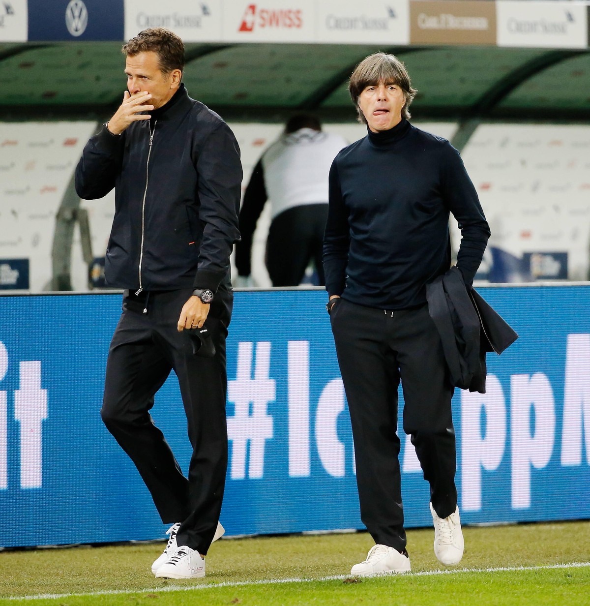 Foto Manuel Geisser 06.9.2020 Basel : St.Jakob Park Basel Fussball Saison 2020/2021 Herren Nations League 2.Spieltag Schweiz - Deutschland Oliver Bierhoff - Trainer Joachim L�w Deutschland *** Photo M ...