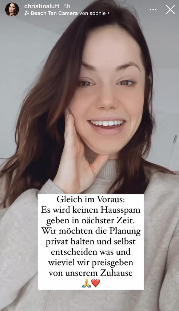 Christina und Luca wollen ihr nächstes Projekt zunächst privat halten.