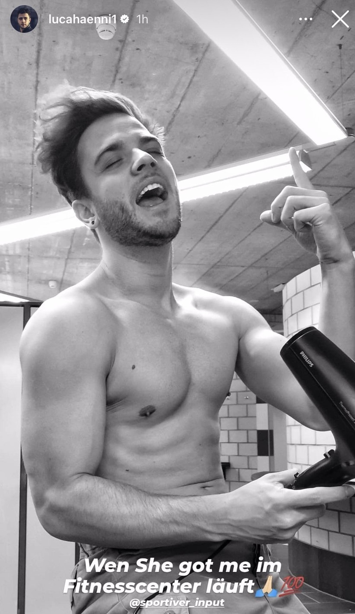 Luca Hänni freut sich darüber, dass sein Song im Fitnessstudio läuft.