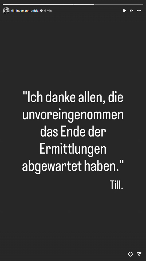 Mit diesen Worten wandte der Rammstein-Sänger sich an seine Fans.