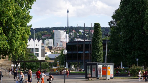 Stuttgart, Germany - 07/25/2020: The image shows the television tower (Fernsehturm) of Stuttgart.