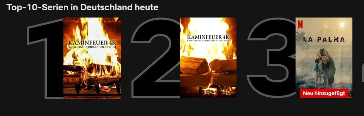 Die aktuellen Serien-Charts von Netflix.