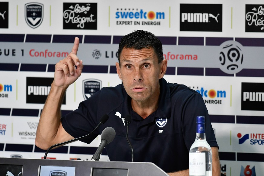 Sport Bilder des Tages Conference de Presse d apres match de Gustavo Poyet (gir) FOOTBALL : Bordeaux vs Marioupol - 3eme Tour Ligue Europa - Bordeaux - 16/08/2018 ThierryBreton/Panoramic PUBLICATIONxN ...