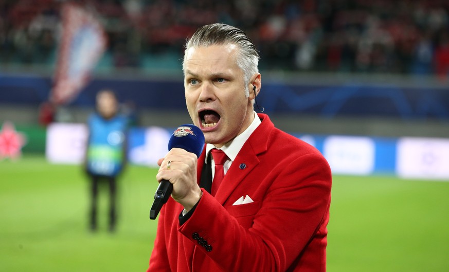 RB Leipzig - Lyon / Fussball Champions League Leipzig, 02.10.2019, Red Bull Arena, Fussball, UEFA Champions League, Gruppe G, 2.Spieltag , RB Leipzig vs. Olympique Lyon 0:2 0:1 , Im Bild Stadionsprech ...