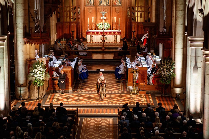 QUEEN ELIZABETH II FUNERAL AUSTRALIA, Uncle Moogy Welcome to country during a State Service of thanksgiving for the life of Her Majesty Elizabeth II at St Peters Cathedral in Adelaide, Tuesday, Septem ...