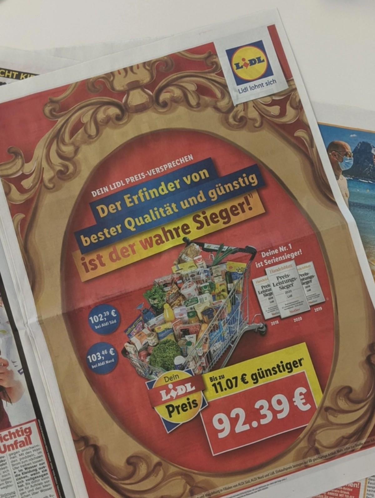 So sah die ähnliche Anzeige von Lidl in der "Bild"-Zeitung aus.