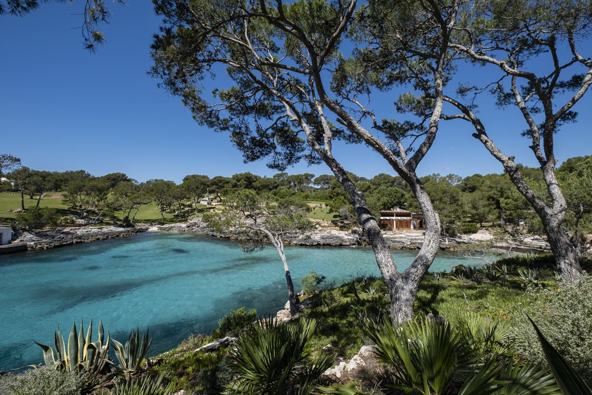 Cala Sa Mitjana, Felanitx, Mallorca, Balearic Islands, Spain xkwx Beauty In Nature, Protected bay, coast, coast erosion, coastal geographical feature, cove, creek, ecological border, eroded by the tid ...
