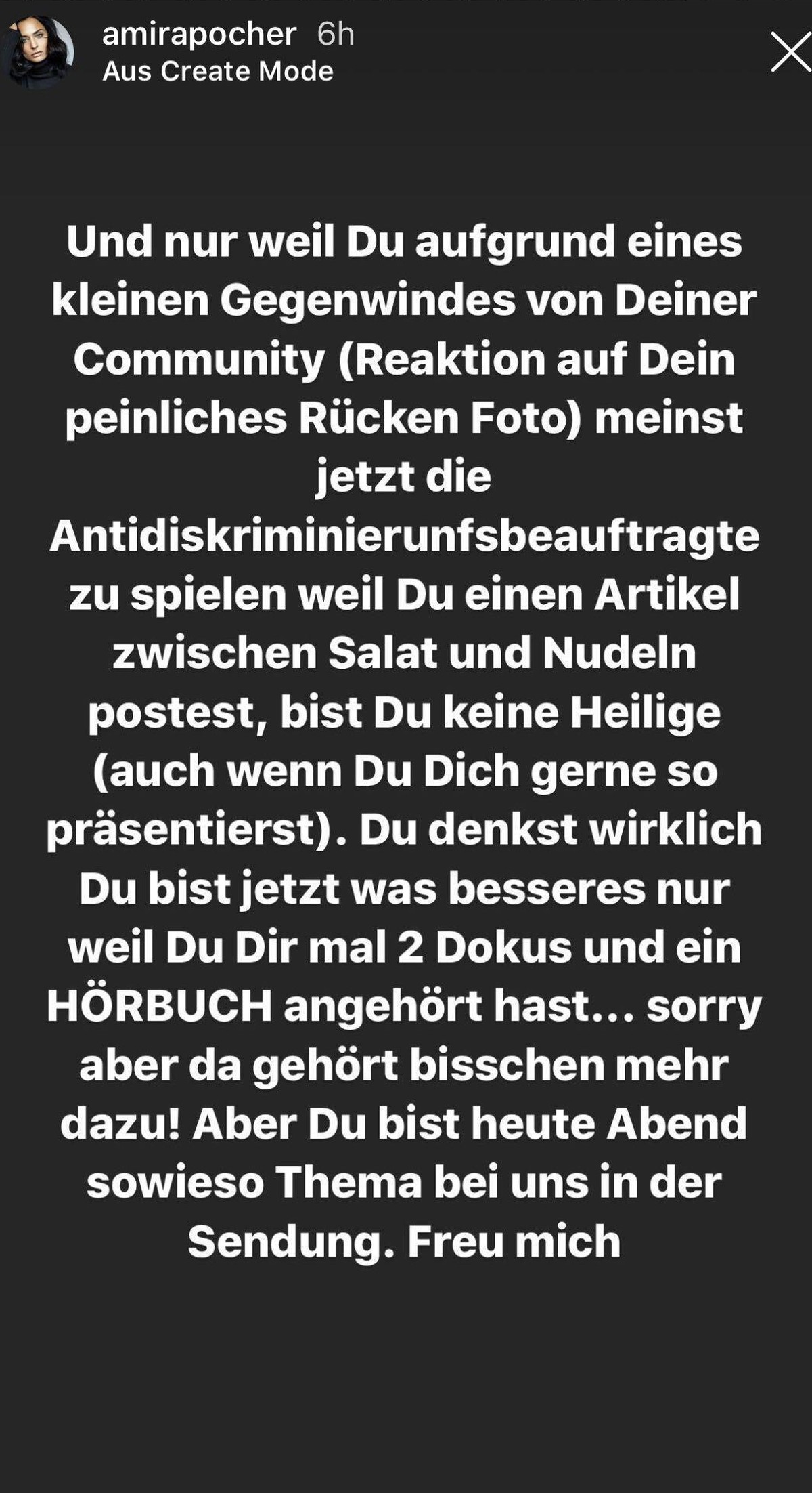 Amira Pocher wütet gegen Gerda: Das hat sie ihr zu sagen.