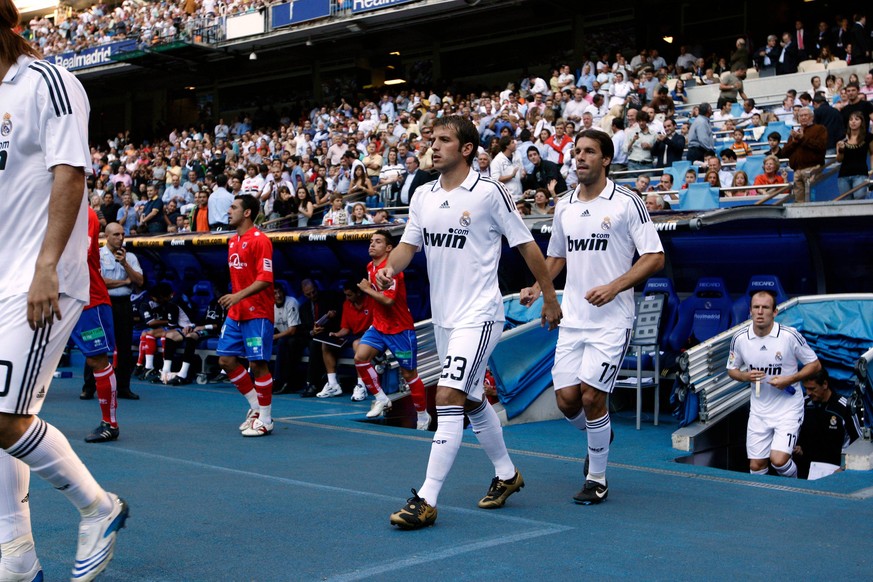 Dutch Connection bei Real Madrid: Rafael van der Vaart im Jahr 2008 mit seinen Landsleuten Ruud van Nistelrooy und Arjen Robben.