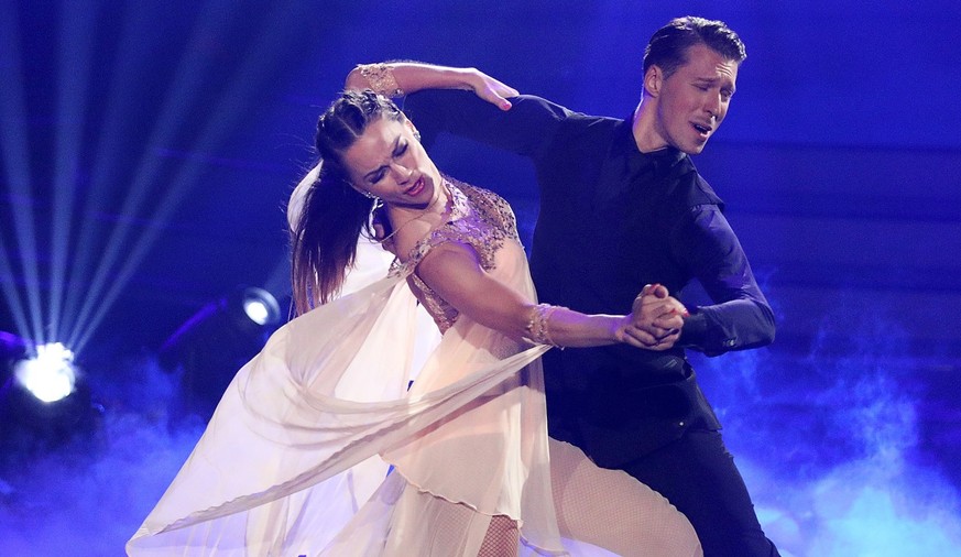 COLOGNE, GERMANY - MAY 11: Renata Lusin and Valentin Lusin perform on stage during the 8th show of the 11th season of the television competition &#039;Let&#039;s Dance&#039; on May 11, 2018 in Cologne ...