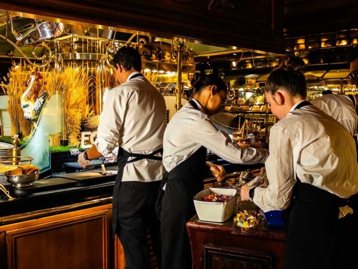 So sieht es aus, im wohl bekanntesten Buffet-Restaurant der Welt.