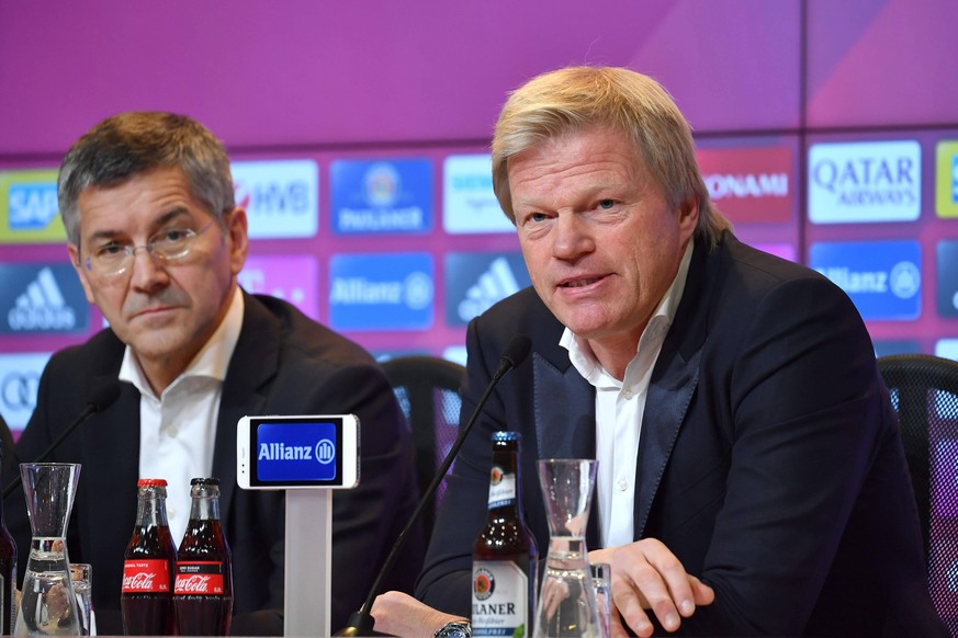 Bayern-Präsident Herbert Hainer (l.) und Vorstand Oliver Kahn