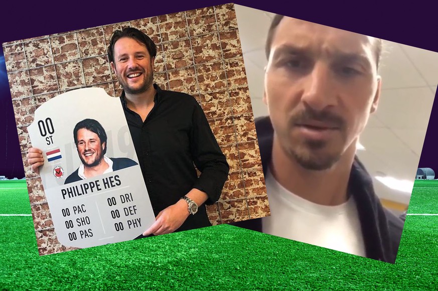 Stürmer Philippe Hes (l.) erzielte in der vergangenen Saison kein Tor. Zlatan Ibrahimovic kann's nicht glauben...