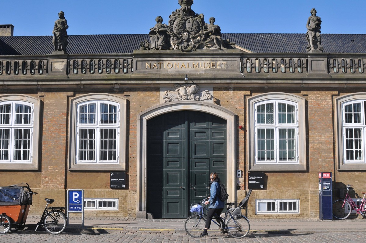 Copenhagen /Denmark/21 April 2023/Visitors waiting to go in national museum in danish capitaL Copenhagen city Photo.Francis Joseph Dean/Dean Pictures