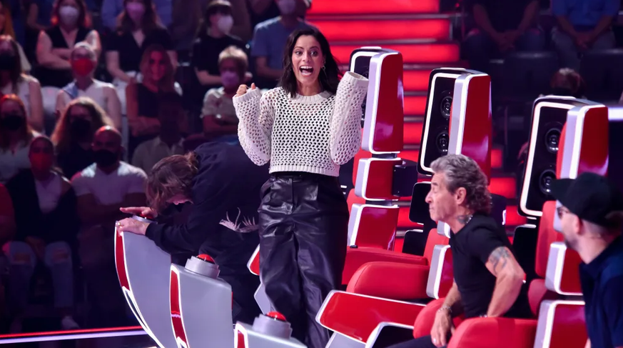 Stefanie Kloß verteidigte sich blitzschnell während der "The Voice"-Sendung.