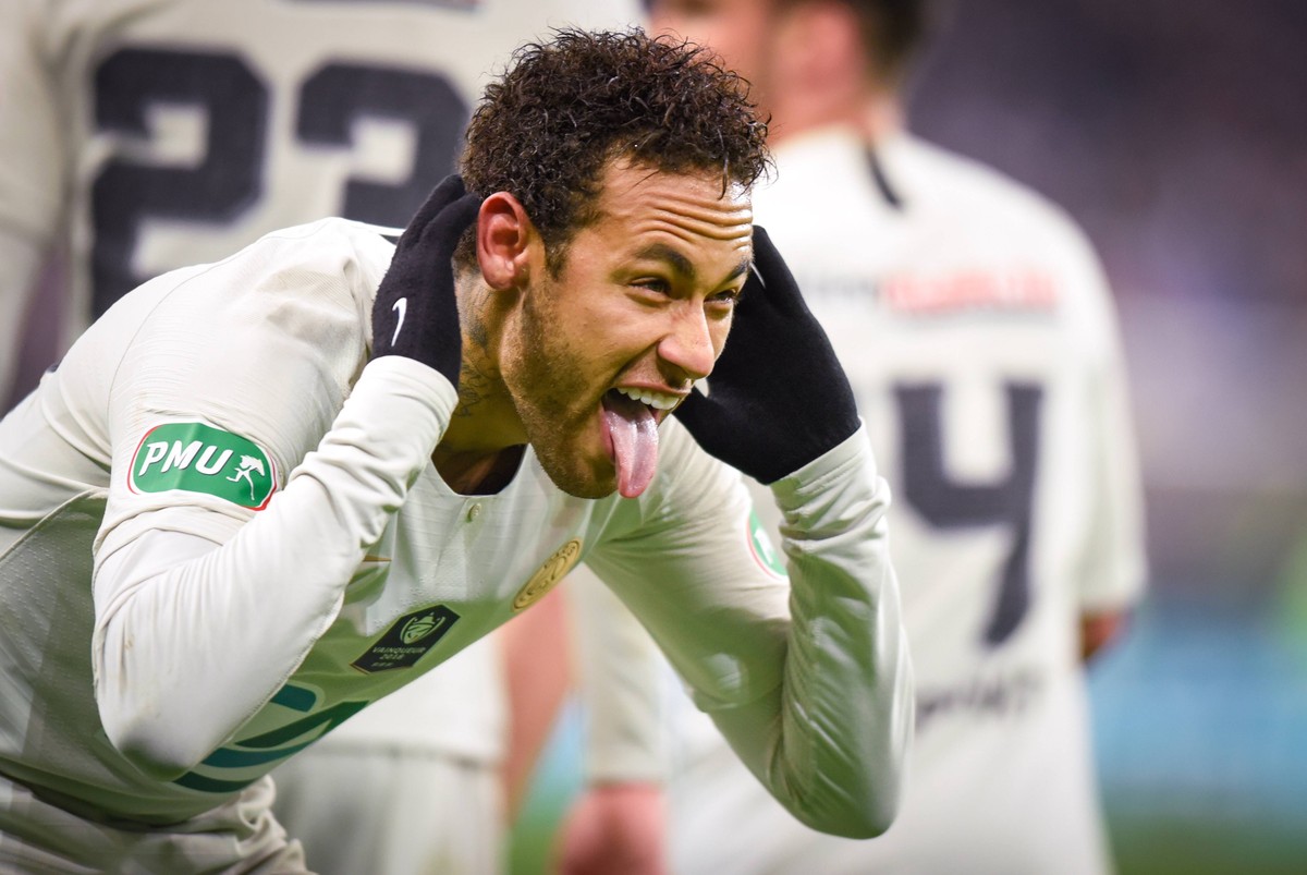Joie de Neymar Jr ( PSG ) FOOTBALL : Stade Rennais vs Paris Saint Germain - Finale Coupe de France - 27/04/2019 FedericoPestellini/Panoramic PUBLICATIONxNOTxINxFRAxITAxBEL