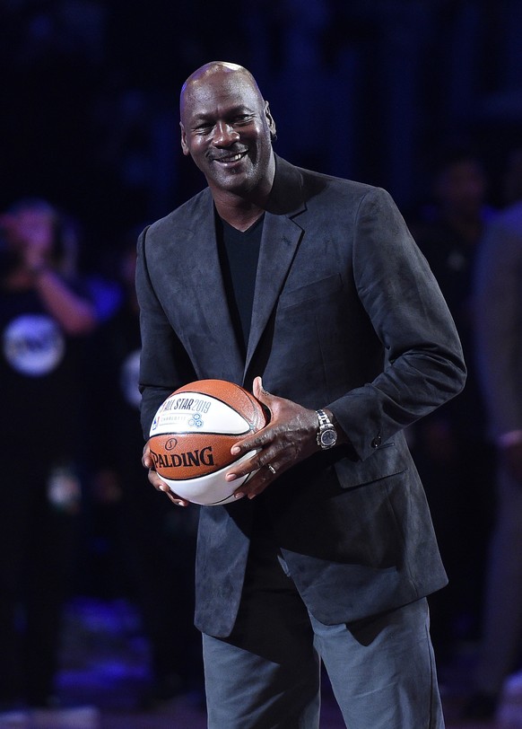 LOS ANGELES, CA - FEBRUARY 18: Michael Jordan attends the NBA All-Star Game 2018 at Staples Center on February 18, 2018 in Los Angeles, California. (Photo by Kevork Djansezian/Getty Images)