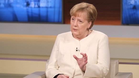 28.03.2021, Berlin: Bundeskanzlerin Angela Merkel (CDU) ist zu Gast in der ARD-Talksendung &quot;Anne Will&quot;. Foto: Wolfgang Borrs/NDR/dpa - ACHTUNG: Nur zur redaktionellen Verwendung im Zusammenh ...