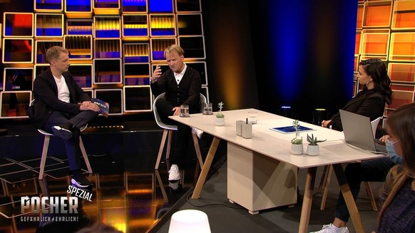 Oliver Pocher, Markus Krampe und Amira Pocher: Der Manager schilderte seine Sicht der Dinge.