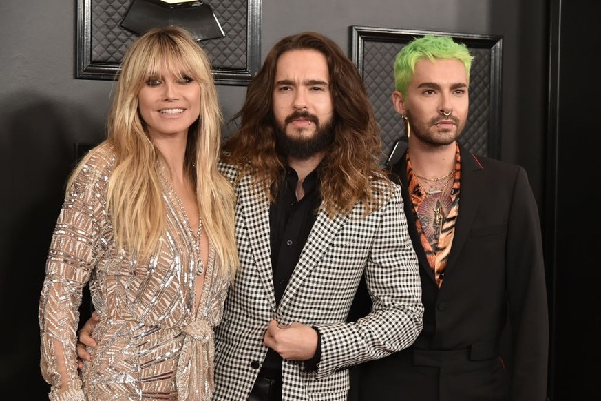 LOS ANGELES, CA - JANUARY 26: Heidi Klum, Tom Kaulitz and Bill Kaulitz attend the 62nd Annual Grammy Awards at Staples Center on January 26, 2020 in Los Angeles, CA.  (Photo by David Crotty/Patrick McM...
